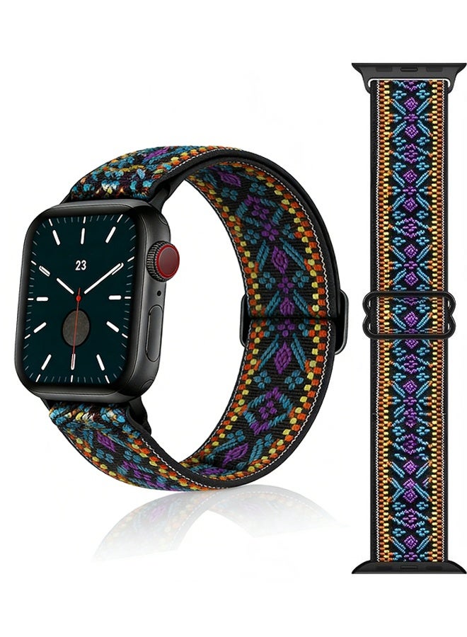 Happy D Funky Adjustable Braided Solo Band For Apple Watch Series 6/SE/5/4/3/2/1 44/42mm - Image 1
